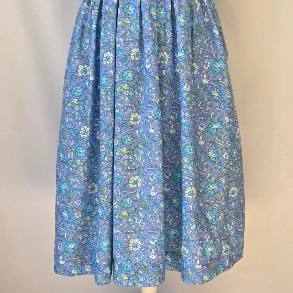 J.Crew Floral Provence Midi Dress With Smocked Waist & Puff Sleeves 100% Cotton